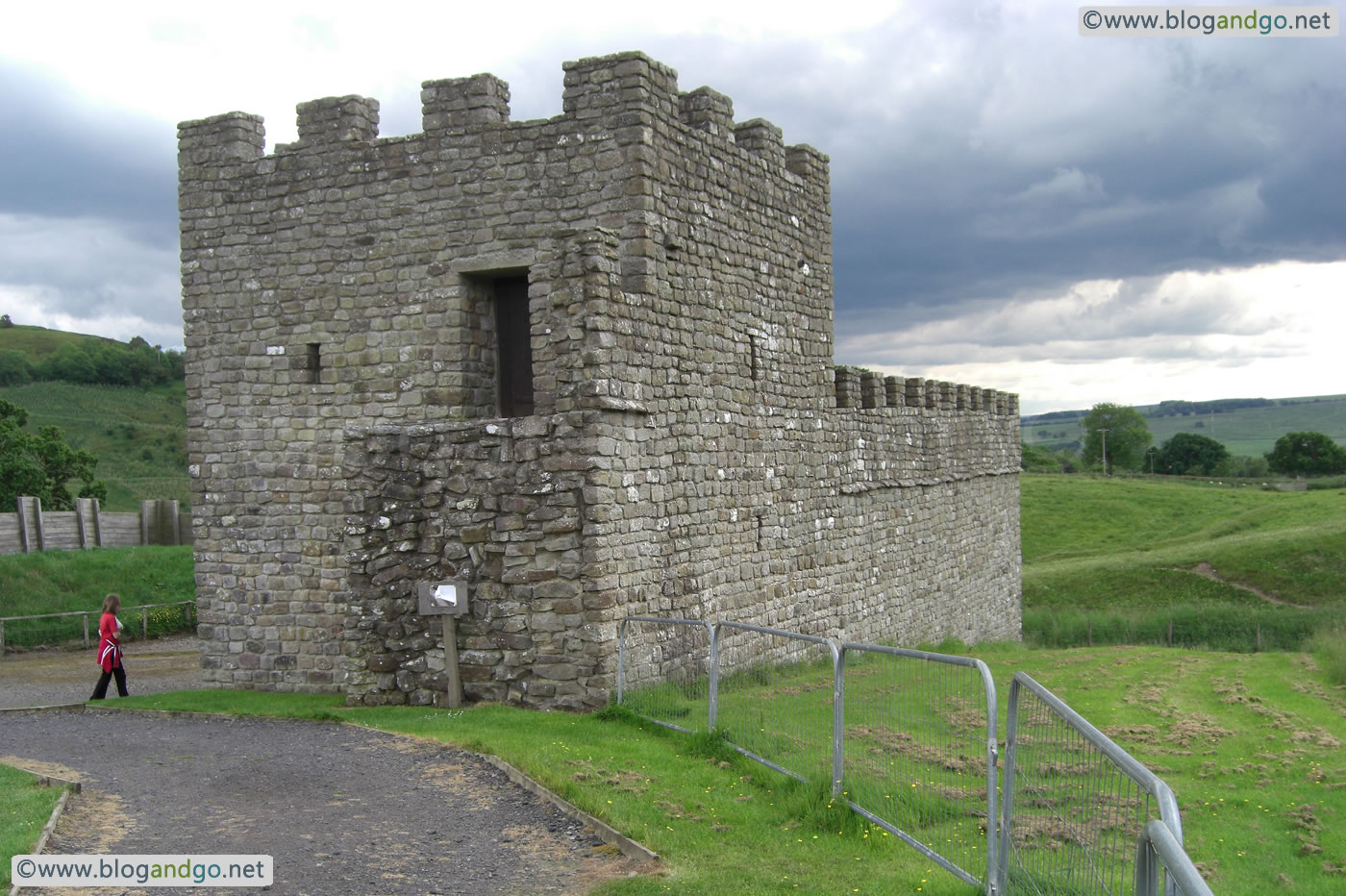 Hadrian's Wall Path - Vindolanda - Replica of Hadrian's Wall in stone